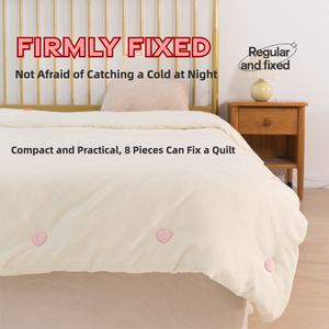 Wrinkle-Free Quilt Grippers Child Safe No Pins System 8-Pack Soft Duvet Fasteners Comforter Holder Clips for <strong>Crib</strong>/Adult Beds - Product Image 2