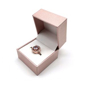 Boîte d'emballage de bijoux en carton carré rectangulaire de luxe en gros, doublure en velours, matériaux recyclés écologiques pour bague de collier - Product Image 2