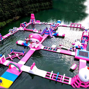 Parque Acuático Inflable con Obstáculos, Parque Acuático Flotante, Emocionante Aventura Acuática, Pista de Obstáculos Inflable - Product Image 3