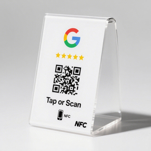 Impresión personalizada, placa inteligente alta, código Qr con acrílico personalizado en blanco, Nfc, Standee, Avis, mesa, Google, tarjeta de revisión, soporte acrílico - Product Image 6