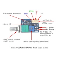 Contrôleur de vitesse de ventilateur PWM Taidacent 2510-4P 3P manuel 4 fils 0-5V 12V avec interrupteur marche/arrêt pour ventilateur de boîtier de PC CPU avec bouton