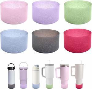 Housse de protection de luxe en silicone de 75 mm pour gobelet, avec paillettes scintillantes et effet diamant, pour adultes, idéale pour les voyages - Product Image 1