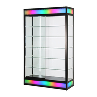 Vitrine de magasin de fumée avec boîte à lumière Vitrine en verre à vision complète Vitrine verrouillable Vitrine de vitrine Meubles d'affichage de magasin de tabac