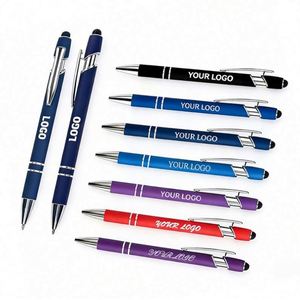 Cadeau publicitaire promotionnel 2026 : Stylo bille et stylet 2-en-1 pour écran tactile, en métal, personnalisable avec logo, vente en gros usine - Product Image 1
