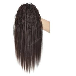 Perruque queue de cheval droite style latino-américain, couronne haute, volume complet, avec pince de maintien, application facile, 140g, fabriquée au Henan - Product Image 1