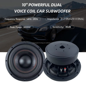 Subwoofer de voiture 10 pouces 3000W, double bobine mobile, triple aimants, subwoofer SPL pour voiture - Product Image 2