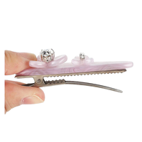 Nouvelle Pince à Cheveux Luxe en Acétate de Cellulose, Motif Fleur de Rose et Papillon, Type Griffe de Requin, pour Chignon, Accessoire et Barrette