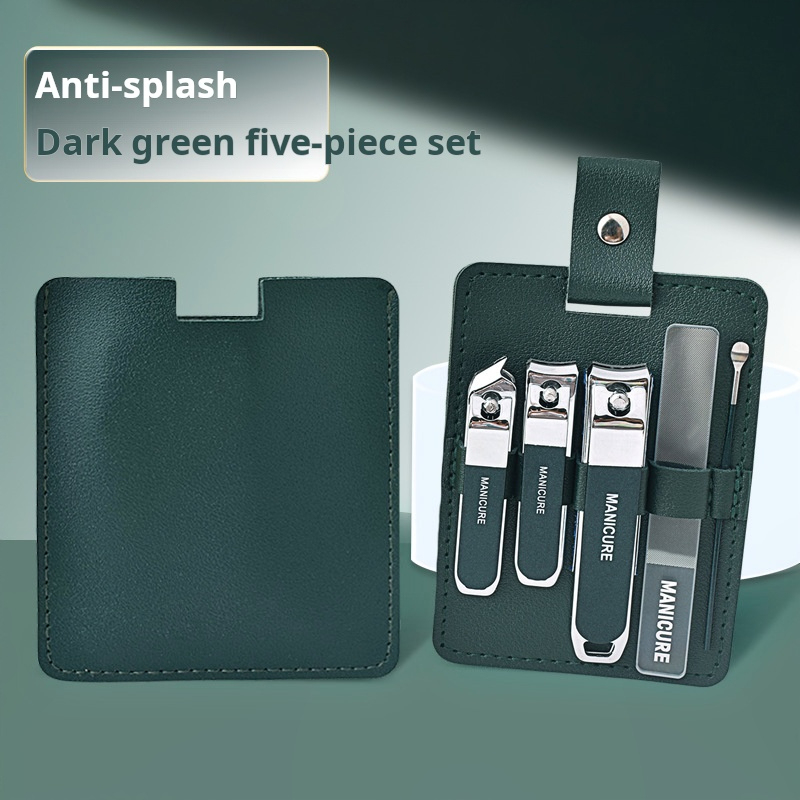 Étui en cuir amovible/Spearmint/coupe-ongles, ensemble de 5 pièces