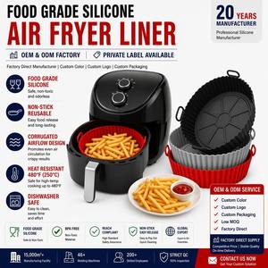 Rivestimento <span class=keywords><strong>per</strong></span> Friggitrice ad Aria in Silicone Riutilizzabile con Logo Personalizzato, Resistente al Calore e Antiaderente, OEM ODM - Product Image 1