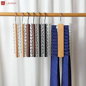 Lavinia gain de place en gros ceinture cintre métal cravate cintre bois cravate cintre
