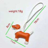 Gantungan Tas PU Bentuk Anjing Sosis Lucu, Hiasan Gantung Dachshund, Aksesoris untuk Ransel, Gantungan Kunci, Hadiah Grosir