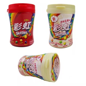 Bonbons Skittle 120g <span class=keywords><strong>en</strong></span> <span class=keywords><strong>gros</strong></span>, bonbons durs, bonbons gélifiés aux fruits succulents Wonka avec forme de boule multicolore et emballage aromatisé aux fruits - Product Image 5