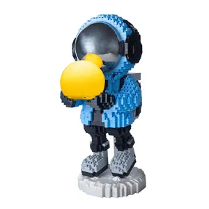 1845 adet astronot küçük 3d modeli yapı taşları setleri çocuklar yetişkinler için uzay oyuncak