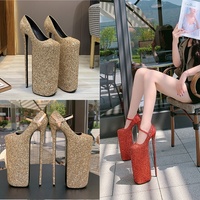 Nouveau design plate-forme Super haute 30 cm talons aiguilles boîte de nuit pôle danse portant des chaussures pour femmes amoureux spectacle