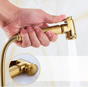KD-02BS Muslim Shower Room Fittings Gold <strong>Plated</strong> Cold and Hot Functions <strong>Bidet</strong> <strong>Sprayer</strong> Set Good Quality Brass Cleansing Faucet - Product Image 5