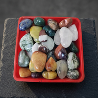 Mezcla hecha a mano de ágata surtida y corazones de piedras preciosas de cristal elegante Pub artefactos decorativos