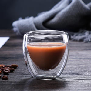 Taza de Café Espresso de Doble Capa y Pequeña Capacidad, Taza para Latte, Cappuccino y Postres con Platillo para Té - Product Image 3