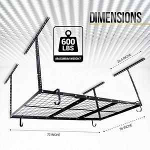 Estantería de Metal con montaje Industrial para pared, sistema de almacenamiento de <span class=keywords><strong>techo</strong></span>, estante colgante - Product Image 2