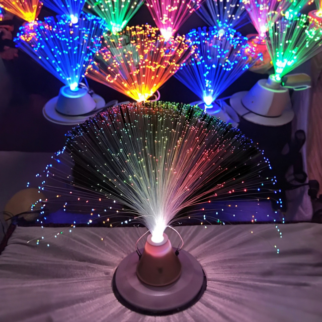 Beautiful Color Changing RGB LED Fiber Optic Lights 4.5V Battery Powered ABS Plastic Body IP65 Fashion Lighting