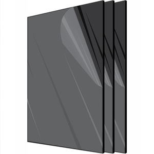 Lastra in <span class=keywords><strong>Plexiglass</strong></span> <span class=keywords><strong>Nero</strong></span> Lucite, Foglio di Plastica Acrilica Nera 3/8\", Tagliato su Misura, Acrilico Colato per Tavolo Console - Product Image 1