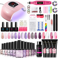 Meilleures ventes transfrontalières SHEIN : Kit universel d'outils et accessoires pour nail art, Gel de vernis à ongles 12 couleurs, Extension 4 couleurs