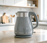 Bouilloire électrique sans fil vintage 1,8 L, 1000-1800 W, base rotative à 360°, arrêt automatique, en acier inoxydable, vente en gros YD-1863