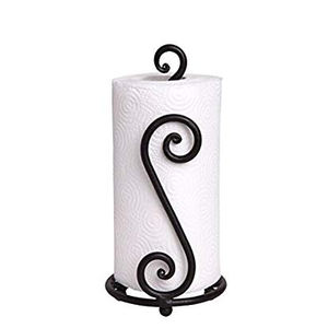 Rollo de papel de hierro metálico, soporte para toallas, soporte para toallas de papel de hierro, estante dispensador de rollo de pie - Product Image 1