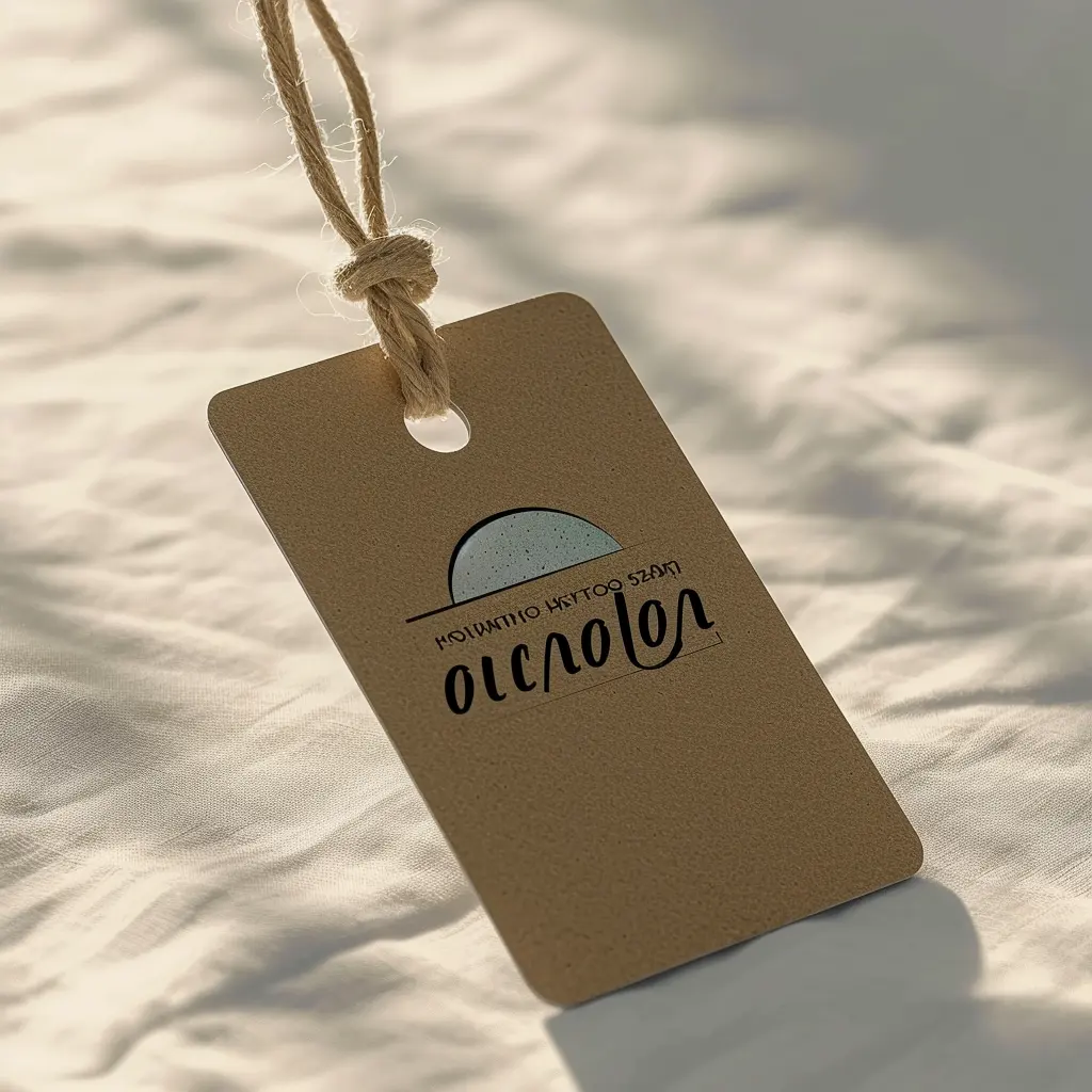 Custom 350g Kraft Paper Hang Tag With String Garment Accessories Paper Swing tag Set Hangtags For Clothes