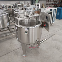 Machine de pasteurisation du lait à petite échelle de 100 L, cuve de fabrication de fromage, cuve à fromage à température contrôlée