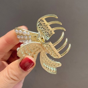 Bowknot Pearl Accesorios para el <span class=keywords><strong>cabello</strong></span> Horquilla elegante Clip de agarre que combina con todo Chica Larga Rhinestone Bowknot Horquilla para el <span class=keywords><strong>cabello</strong></span> - Product Image 3