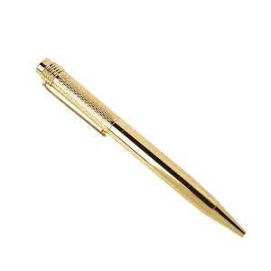 בציר Slub עט טהור פליז מתכת מחזיק עט ניטראלי עסקים חתימת עט תלמיד אישית מכתבים