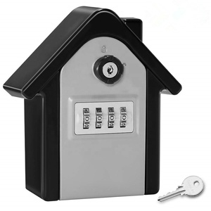 Big Capacity Waterproof Security Wall Mount Key Lock Box 4-Digit Combination Key Storage Lockbox for House Key