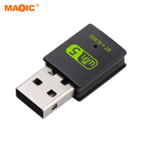 Carte réseau USB sans pilote double bande 600M Blue tooth 5.0 WIFI 2 en 1 carte réseau sans fil pour PC