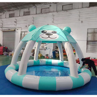 Piscine gonflable commerciale avec auvent, piscine hors sol en PVC robuste avec couverture pour jardin et locations événementielles