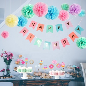<span class=keywords><strong>Kit</strong></span> de décoration de fête jetable EASTTERN avec ballons, pompons, donuts, décorations de gâteaux pour les fournitures de fête d'<span class=keywords><strong>anniversaire</strong></span> de <span class=keywords><strong>fille</strong></span> - Product Image 6