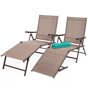 Respaldo de pierna ajustable de aluminio ligero para exteriores, <span class=keywords><strong>silla</strong></span> de tela teslin para playa, tumbona para piscina - Product Image 2