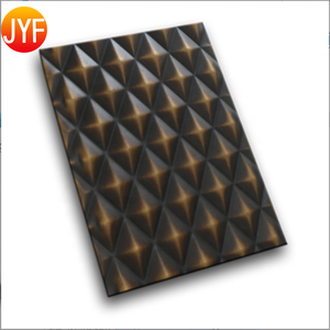 Pannello di Sfondo ZB9969 in Acciaio Inox, Lastra Decorativa 3D per Soffitto, Piastre Metalliche Goffrate - Product Image 5