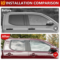 Deflectores de Viento y Protectores de Lluvia para Ventanas Laterales, Modelo Estadounidense para Toyota Tacoma 2024-2025, Ajuste Personalizado, Fácil de Limpiar, Larga Duración