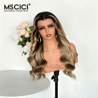 Peluca de Cabello Humano Virgen Malayo con Encaje Frontal Invisible HD 13x6, Ondulado, con Reflejos, Marca Privada de Fábrica, 100% Cabello Humano