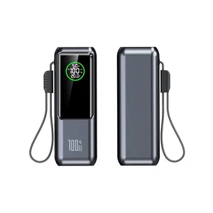 Портативное зарядное устройство Super Charge 20000 мАч 100 Вт с быстрой зарядкой и встроенным кабелем для ноутбуков и мобильных телефонов - Product Image 2
