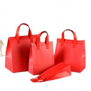 Custom Cooler Bag Waterproof Non-Woven Insulated Delivery Bag Reusable Feature for Thermal Food Items <b>Milk</b> Bread Cake <b>Chocolate</b> - Product Image 6