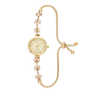 Montre-bracelet scintillante pour femme avec mouvement à quartz et bracelet réglable en alliage avec diamants - Product Image 1