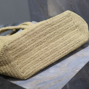 Borsa da viaggio intrecciata a mano alla moda con marchio da spiaggia in tessuto Lafite - Product Image 2