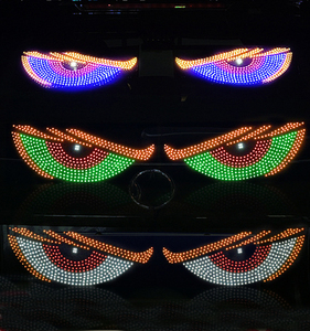 USB Animated Demon Eyes Screen Led Matrix Panel Led Display pour camion pare-brise Devil Eyes Lights for Car Truck Off-<span class=keywords><strong>road</strong></span> SUV - Product Image 6