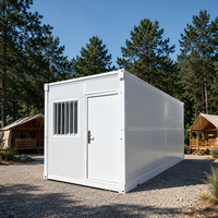 Conteneur modulaire pliable de 20 pieds, luxueux, économique et isolé, idéal pour petit bureau, atelier ou usage résidentiel temporaire