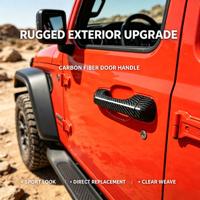 Couvre-poignée de porte en fibre de carbone pour Jeep Wrangler, décoration extérieure, accessoires de voiture tout-terrain sport