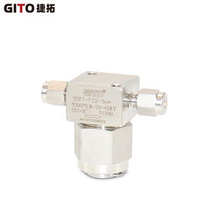 Filtre à gaz de précision 1/8 pouce en acier inoxydable SS316L, nouveau raccord de compression de type T, filtre à huile pour filtration industrielle - Product Image 1