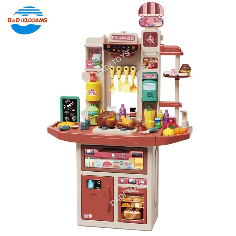 Il più nuovo gioco di imitazione di alta qualità per bambini Happy Kitchen Cooking Table Set grande giocattolo da tavola da cucina di lusso