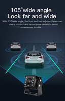 CCENTEN 7 pouces AHD 1080P 4CH mdvr Quad Split Monitor Car Display caméra de recul pour camion véhicule école Bus