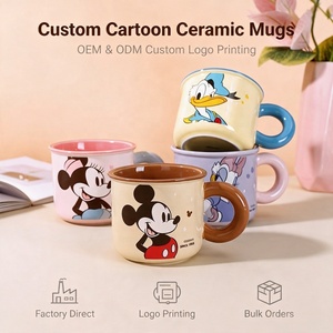 Tazza <span class=keywords><strong>da</strong></span> <span class=keywords><strong>Caffè</strong></span> in Ceramica Personalizzata <span class=keywords><strong>con</strong></span> Personaggi IP di Marca, Simpatici Cartoni Animati di <span class=keywords><strong>Gatti</strong></span> e Topi per Bambini - Product Image 1